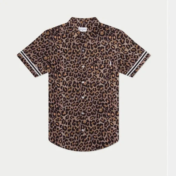 MAVRANS SET LEOPARD GAME WEEKEND SHIRT and SHORTS Size M